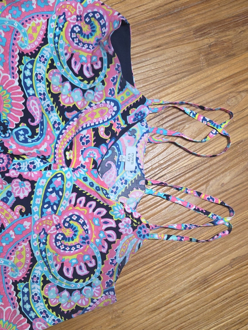 Girls' Paisley Strappy One-Piece Swimsuit - Multi Pink